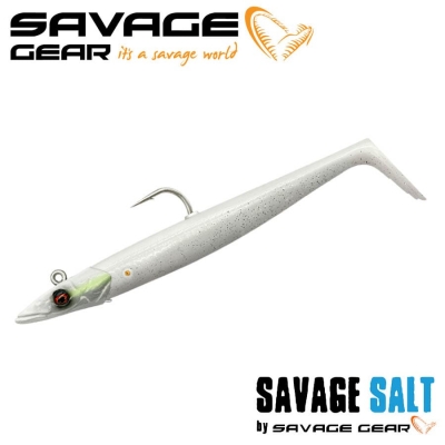 SG Sandeel V2 12cm 22g Sinking White Pearl Silver 2+1