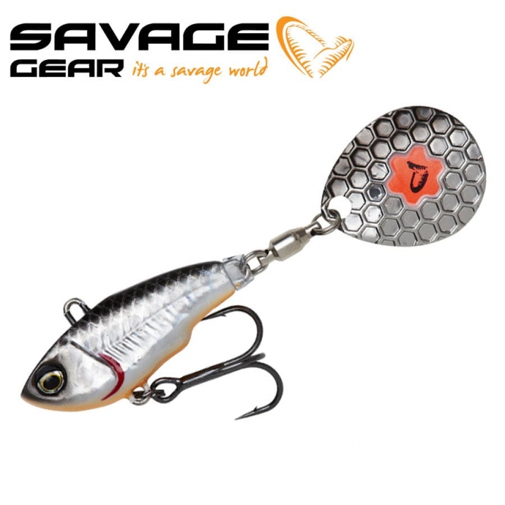 SG Fat Tail Spin 6.5cm 16g Sinking Dirty Silver | Fishing Zone