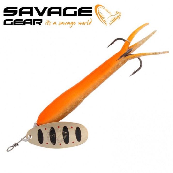 SG Flying Eel Spinner #3 23g Sinking Fluo Orange/Gold | Fishing Zone