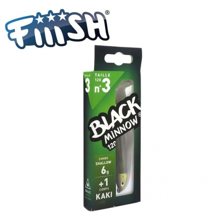 Leurre Pêche Black Minnow Fiiish 12cm 12g - Combo Shore Kaki - Pour Pêche Côtier