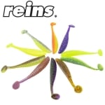 Reins S-Cape Shad 3.5 - B49 Chika Orange/Chartreuse Silver Glitter 6pcs