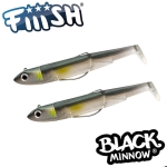 Fiiish Black Minnow No3 Double Combo: 2 Jig Heads 25g + 2 Lure Bodies 12cm - Ayu