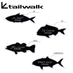 Tailwalk Fish Shape Sticker Typeｰ01 Стикер