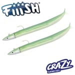 Fiiish Crazy Sand Eel No2 Double Combo - 15cm | 20g Pearl Green