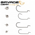 Savage Gear Cheb Head Kit 30pcs Комплект чебурашки и куки за монтаж