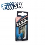 Fiiish Black Minnow No1 Double Combo: 2 Jig Heads 6g + 2 Lure Bodies 7cm - White Red Head / Electric Blue
