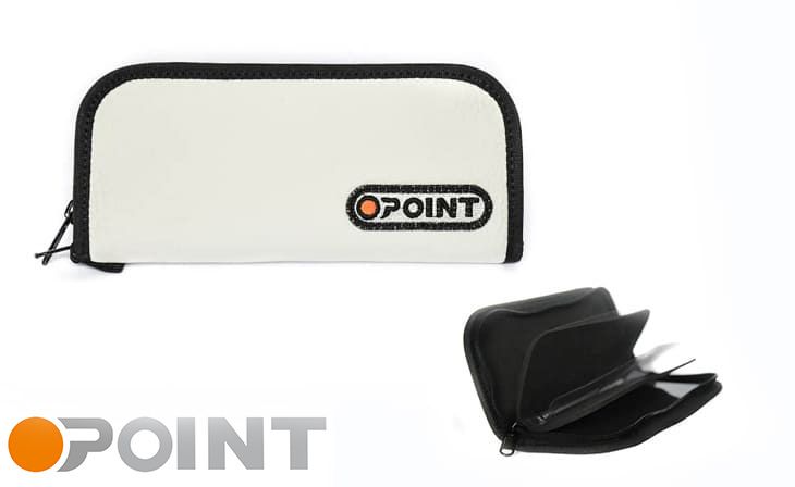 Orange Point Wallet White