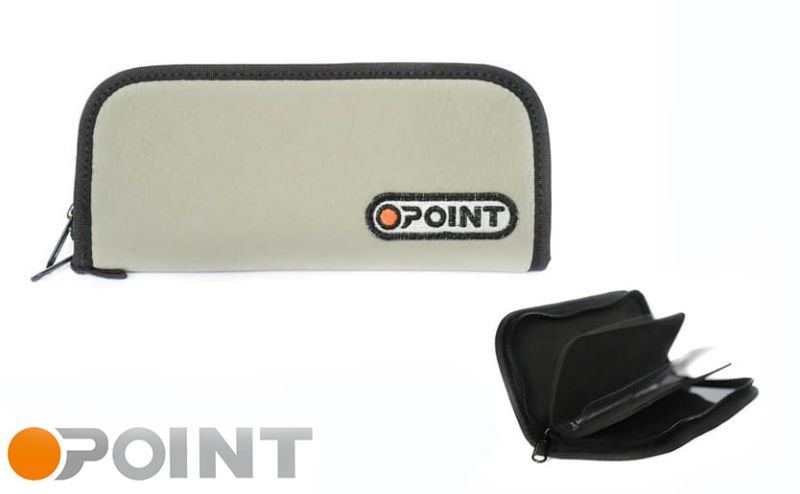 Orange Point Wallet Light Grey 