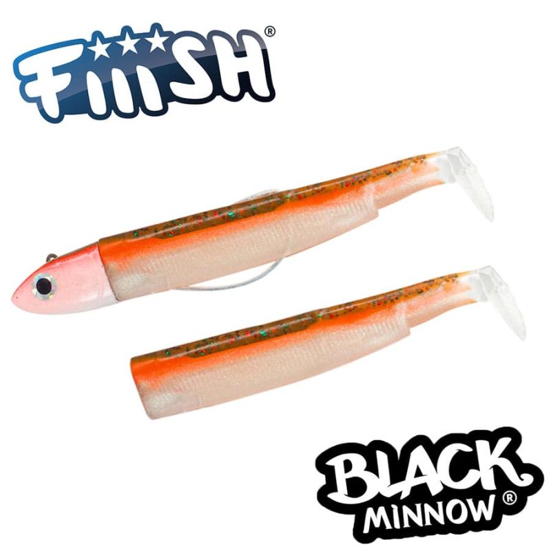 Fiiish Black Minnow No2 Combo: Jig Head 10g + 2 Lure Bodies 9cm - Candy Green