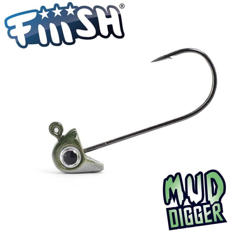 Fiiish Mud Digger Jig Head 3g - Kaki
