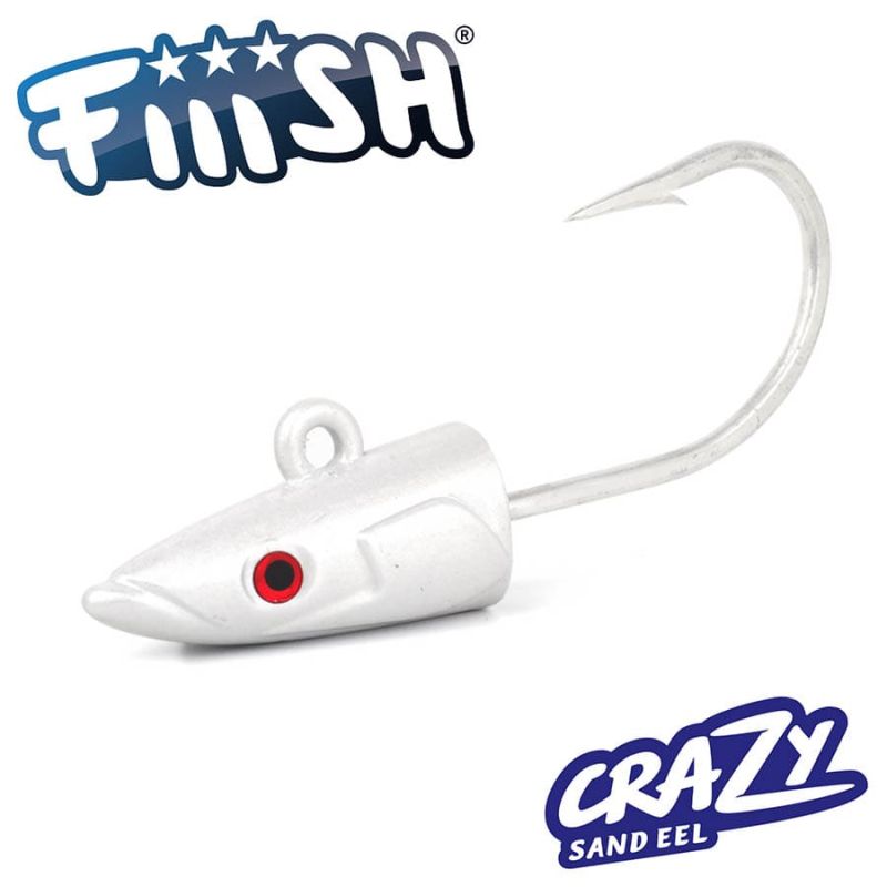 Fiiish Crazy Sand Eel No3 Jig Head 70g X-Strong White