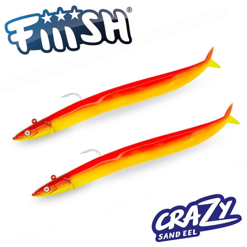 Fiiish Crazy Sand Eel No2 Double Combo - 15cm | 20g Mango Juice