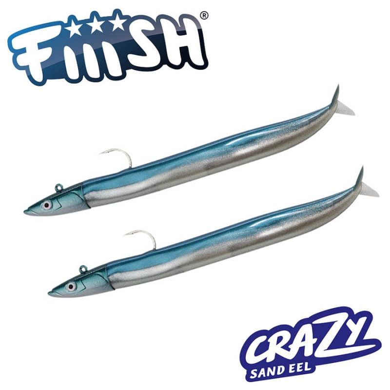 Fiiish Crazy Sand Eel No2 Double Combo - 15cm | 20g Pearl Blue