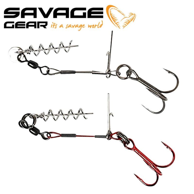 Savage Gear Carbon49 Corkscrew Stinger Single Hook Стингер с една кука 