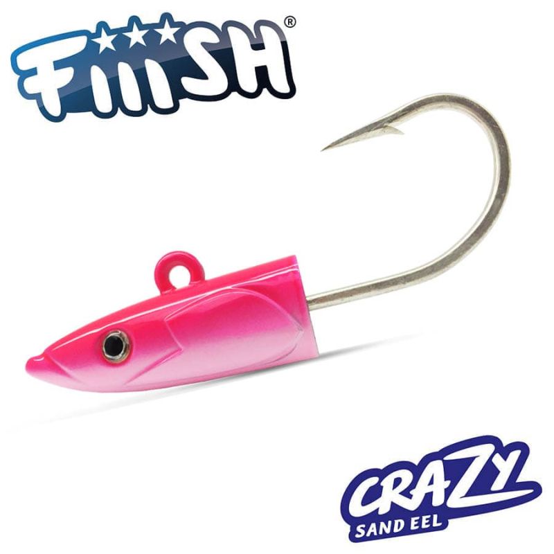 Fiiish Crazy Sand Eel No3 Jig Head 100g X-Strong Fluo Pink