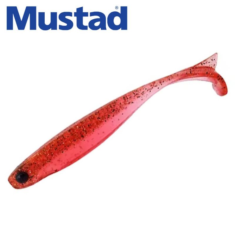 Mustad Mezashi Keel Tail Minnow 3.5inch Transparent Red