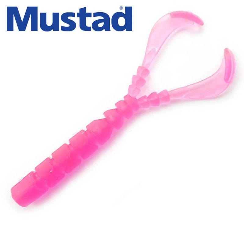 Mustad Aji Worm Chiki-Chiki 1.7inch 004 UV Clear Pink
