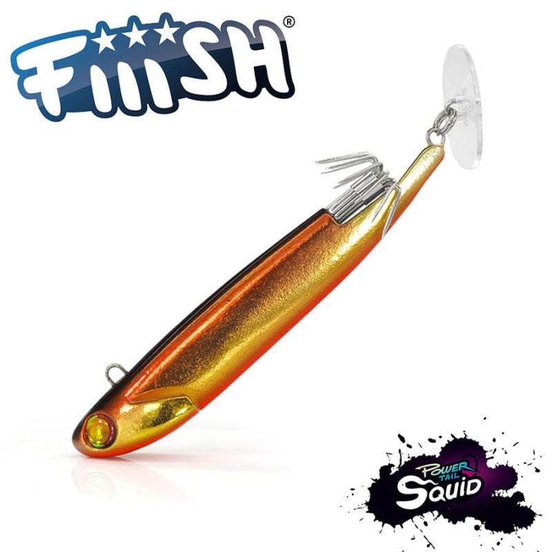 Fiiish Power Tail Squid - Off Shore - 25g - Orange Atomic