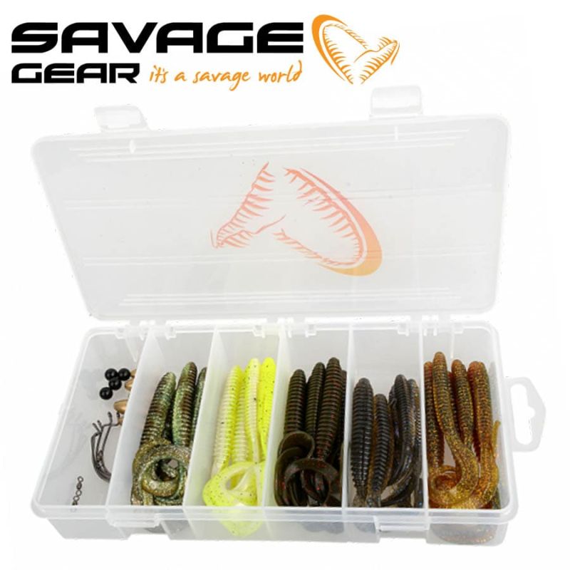 Savage Gear Rib Worm Kit 30+17pcs Комплект силиконови червеи