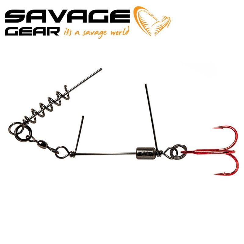 Savage Gear SS Corkscrew Stinger 3g Red + Bn 2pcs Стингер с една кука