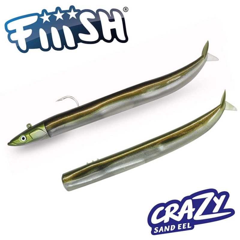 Fiiish Crazy Sand Eel No3 Combo - 22 cm | 60g - Kaki
