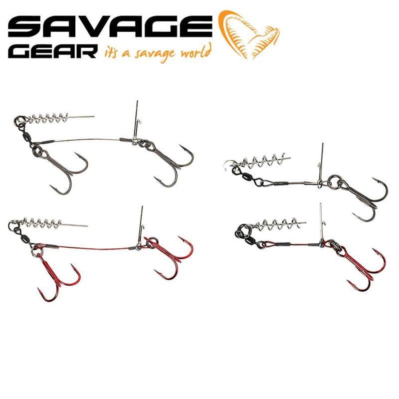 Savage Gear Carbon49 Corkscrew Stinger Double Hook Стингер с две куки 