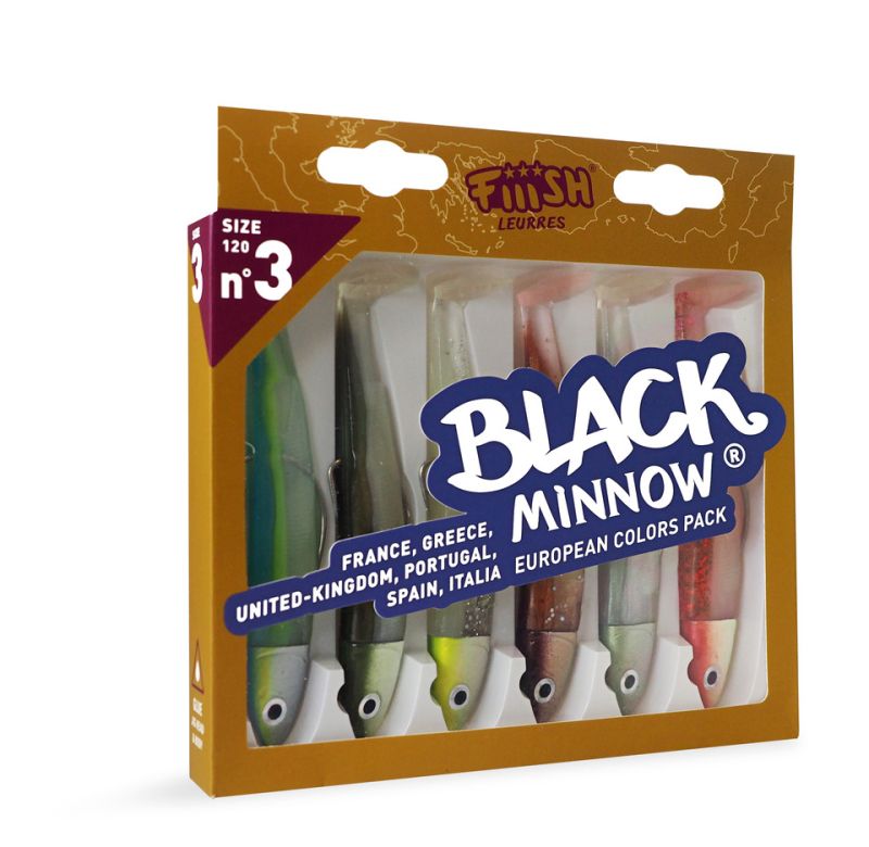  Fiiish Black Minnow No3 Combo EU Color Pack Силиконова примамка