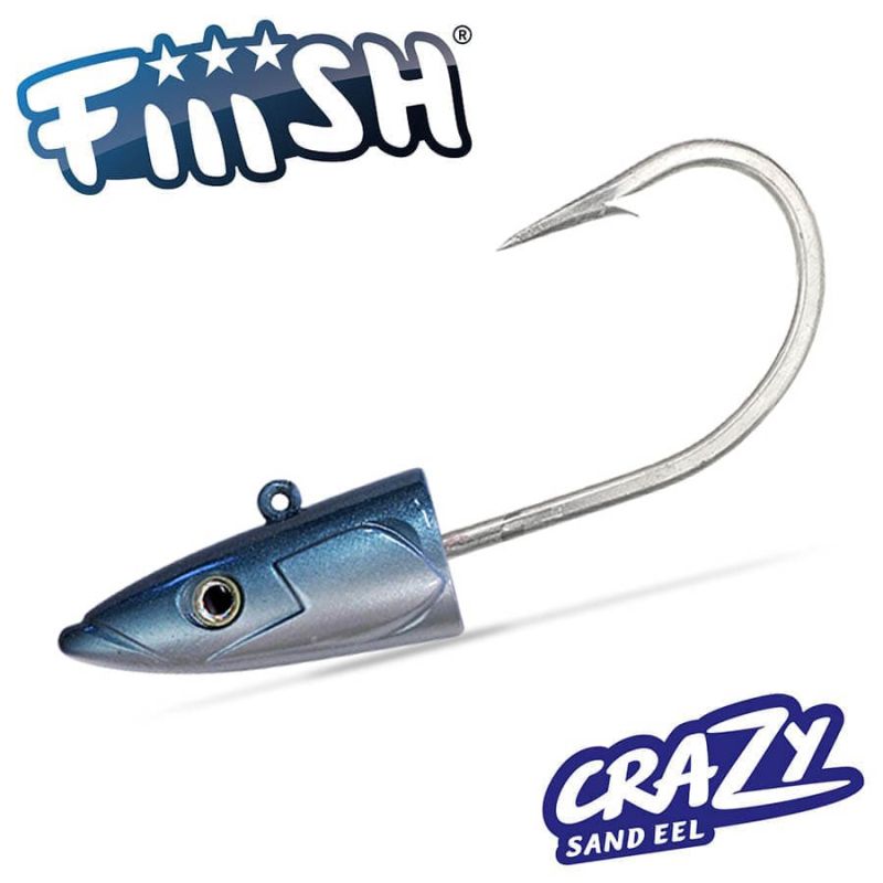 Fiiish Crazy Sand Eel No3 Jig Head 70g 120lbs X-Strong Pearl Blue
