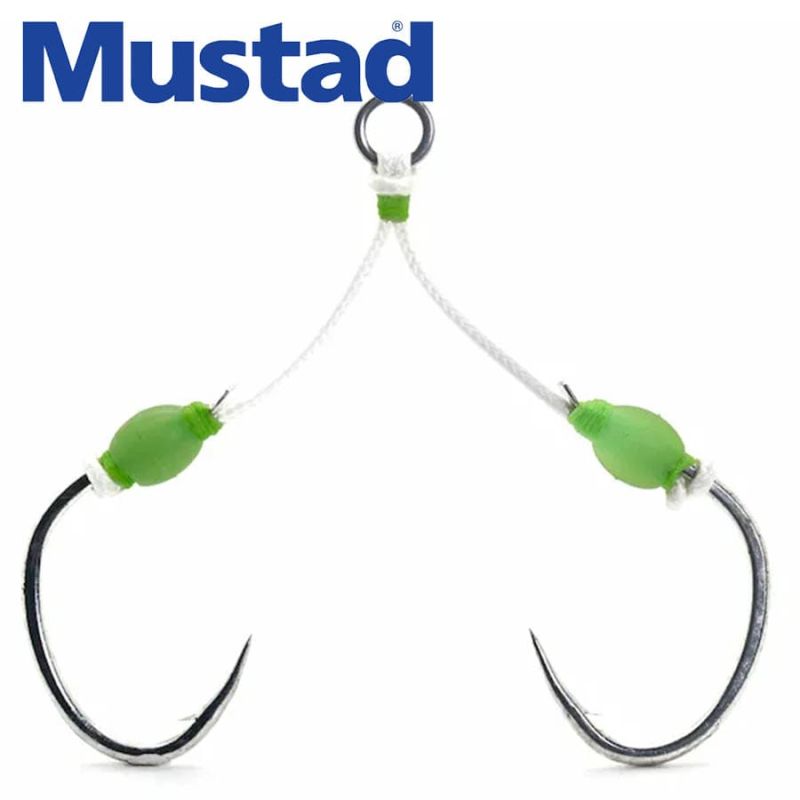 Mustad Slow Pitch Double Jigging Assist Hook J-ASSIST3 Асист куки